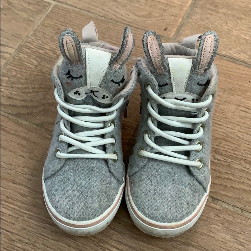 Girls Bunny High Top Sneakers